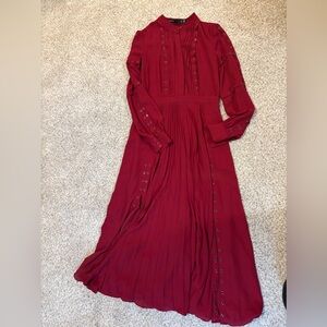 Karen Millen Cranberry Red Dress in Size 2